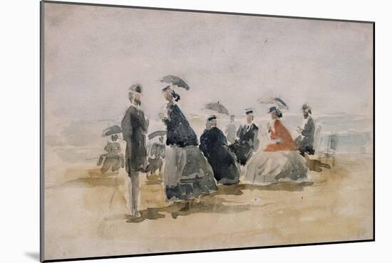 Les Crinolines, 1865-Eug?ne Boudin-Mounted Giclee Print