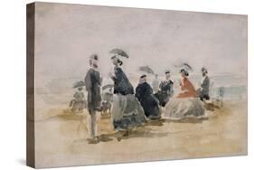 Les Crinolines, 1865-Eug?ne Boudin-Stretched Canvas