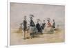 Les Crinolines, 1865-Eug?ne Boudin-Framed Giclee Print