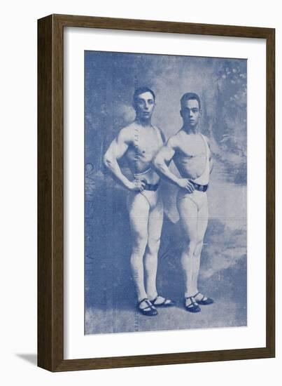 Les Crotton's. (Crotton's brothers). Phenomenal Acrobates de force (Mains-en-mains)-null-Framed Giclee Print