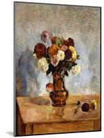 Les Dahlias-Paul Gauguin-Mounted Giclee Print