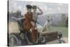 Les Dames Goldsmith au bois de Boulogne en 1897 sur une voiturette Peugeot.-Julius Leblanc Stewart-Stretched Canvas