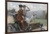 Les Dames Goldsmith au bois de Boulogne en 1897 sur une voiturette Peugeot.-Julius Leblanc Stewart-Framed Giclee Print