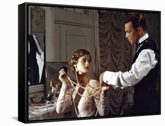 Les Damnes by Luchino Visconti with Charlotte Rampling and Umberto Orsini, 1969 (photo)-null-Framed Stretched Canvas