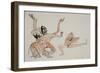 Les Damoiselles D'Avignon 11, 1988 (ink and acrylic on paper)-Ralph Steadman-Framed Giclee Print