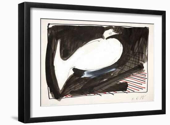 Les Damoiselles D'Avignon 21, 1988 (ink on paper)-Ralph Steadman-Framed Giclee Print