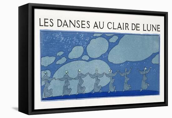 Les Danses Au Clair De Lune, Illustration from Les Chansons De Bilitis, by Pierre Louys, Pub. 1922-Georges Barbier-Framed Stretched Canvas