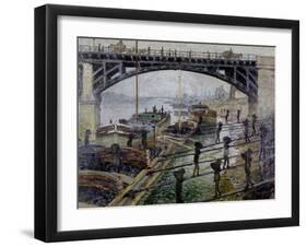 Les déchargeurs de charbon-Claude Monet-Framed Giclee Print