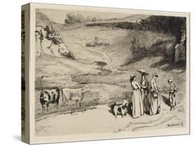 Les Demoiselles De Village, 1867-Gustave Courbet-Stretched Canvas
