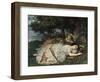 Les demoiselles du bord de la Seine-Gustave Courbet-Framed Giclee Print