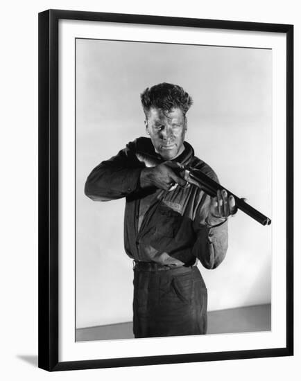 Les Demons by la liberte Brute Force by Jules Dassin with Burt Lancaster, 1947 (b/w photo)-null-Framed Photo