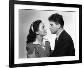 Les demons by la Liberte Brute Force by JulesDassin with Ann Blyth and Burt Lancaster, 1947 (b/w ph-null-Framed Photo