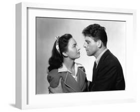 Les demons by la Liberte Brute Force by JulesDassin with Ann Blyth and Burt Lancaster, 1947 (b/w ph-null-Framed Photo