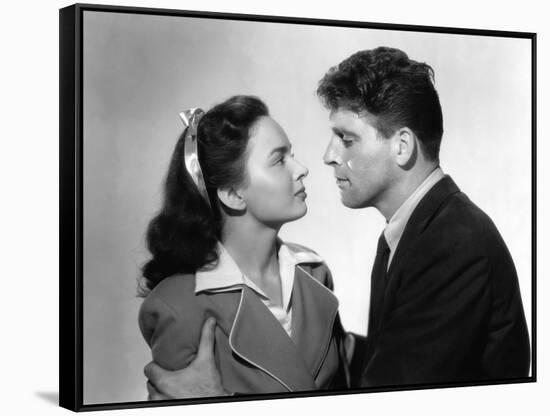 Les demons by la Liberte Brute Force by JulesDassin with Ann Blyth and Burt Lancaster, 1947 (b/w ph-null-Framed Stretched Canvas