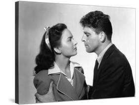 Les demons by la Liberte Brute Force by JulesDassin with Ann Blyth and Burt Lancaster, 1947 (b/w ph-null-Stretched Canvas
