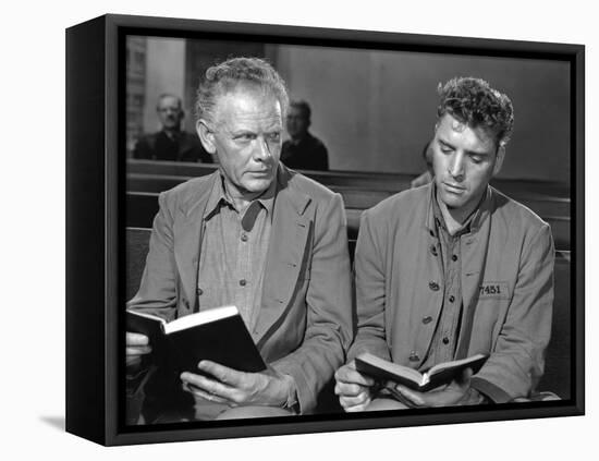 Les demons by la Liberte Brute Force by JulesDassin with Charles Bickford and Burt Lancaster, 1947 -null-Framed Stretched Canvas