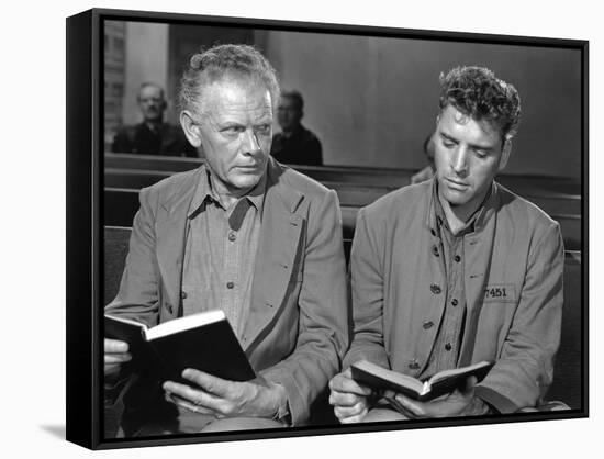 Les demons by la Liberte Brute Force by JulesDassin with Charles Bickford and Burt Lancaster, 1947 -null-Framed Stretched Canvas