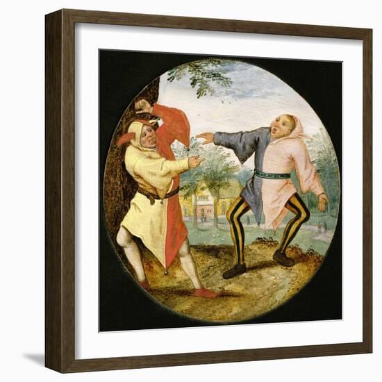 Les Deux Bouffons-Pieter Brueghel the Younger-Framed Giclee Print