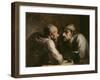 Les Deux Buveurs (Oil on Canvas)-Honore Daumier-Framed Giclee Print