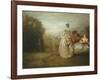 Les Deux Cousines, the Two Cousins, C.1716-Jean-Antoine Watteau-Framed Giclee Print