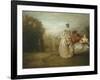 Les Deux Cousines, the Two Cousins, C.1716-Jean-Antoine Watteau-Framed Giclee Print