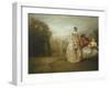 Les Deux Cousines, the Two Cousins, C.1716-Jean-Antoine Watteau-Framed Giclee Print