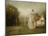 Les Deux cousines-Jean Antoine Watteau-Mounted Giclee Print