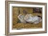Les Deux Friendies Young Women Lying on a Bed - Painting by Henri De Toulouse Lautrec (1864-1901) 1-Henri de Toulouse-Lautrec-Framed Giclee Print