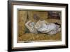 Les Deux Friendies Young Women Lying on a Bed - Painting by Henri De Toulouse Lautrec (1864-1901) 1-Henri de Toulouse-Lautrec-Framed Giclee Print