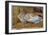 Les Deux Friendies Young Women Lying on a Bed - Painting by Henri De Toulouse Lautrec (1864-1901) 1-Henri de Toulouse-Lautrec-Framed Giclee Print