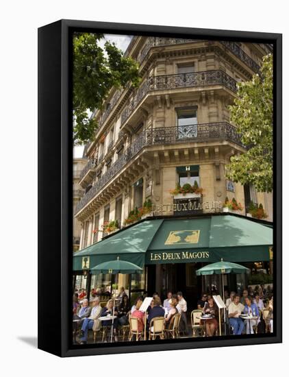 Les Deux Magots Restaurant, Paris, France-Neil Farrin-Framed Stretched Canvas