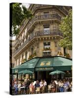 Les Deux Magots Restaurant, Paris, France-Neil Farrin-Stretched Canvas