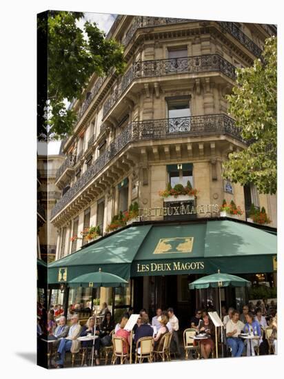 Les Deux Magots Restaurant, Paris, France-Neil Farrin-Stretched Canvas