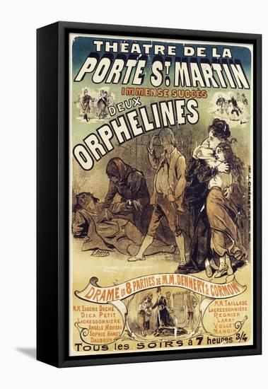 Les Deux Orphelines, Play by Adolphe D'Ennery (1811-1899) and Eugene Cormon (1811-1903), Poster-null-Framed Stretched Canvas