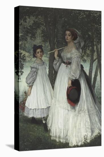 Les deux soeurs ; dit aussi Portraits dans un parc-James Tissot-Stretched Canvas