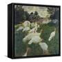 Les Dindons (The Turkeys)-Claude Monet-Framed Stretched Canvas