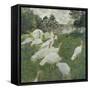 Les dindons-Claude Monet-Framed Stretched Canvas