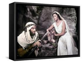 Les dix commandements (The ten Commandements) by CecilDeMille with Charlton Heston (Moise, Moses) a-null-Framed Stretched Canvas