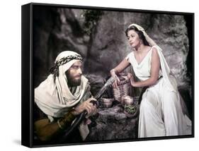 Les dix commandements (The ten Commandements) by CecilDeMille with Charlton Heston (Moise, Moses) a-null-Framed Stretched Canvas