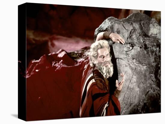Les dix commandements (The ten Commandements) by CecilDeMille with Charlton Heston (Moise, Moses),-null-Stretched Canvas