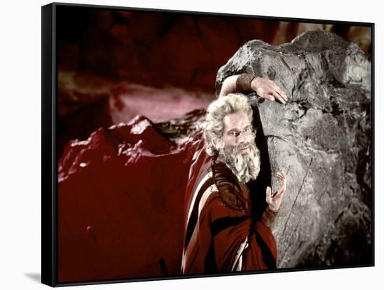 Les dix commandements (The ten Commandements) by CecilDeMille with Charlton Heston (Moise, Moses),-null-Framed Stretched Canvas