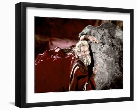 Les dix commandements (The ten Commandements) by CecilDeMille with Charlton Heston (Moise, Moses),-null-Framed Photo