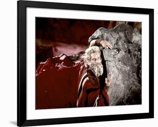 Les dix commandements (The ten Commandements) by CecilDeMille with Charlton Heston (Moise, Moses),-null-Framed Photo
