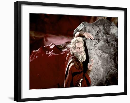 Les dix commandements (The ten Commandements) by CecilDeMille with Charlton Heston (Moise, Moses),-null-Framed Photo