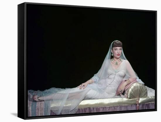 Les Dix Commandements THE TEN COMMANDMENTS by CecilBDeMille with Anne Baxtern, 1956 (photo)-null-Framed Stretched Canvas