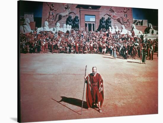 Les Dix Commandements THE TEN COMMANDMENTS by CecilBDeMille with Charlton Heston, 1956 (photo)-null-Stretched Canvas