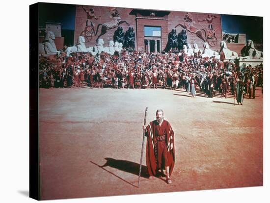 Les Dix Commandements THE TEN COMMANDMENTS by CecilBDeMille with Charlton Heston, 1956 (photo)-null-Stretched Canvas