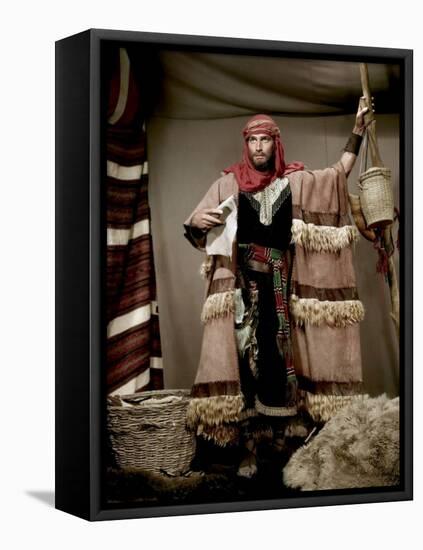 Les Dix Commandements THE TEN COMMANDMENTS by CecilBDeMille with Charlton Heston, 1956 (photo)-null-Framed Stretched Canvas