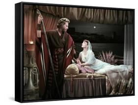 Les Dix Commandements THE TEN COMMANDMENTS by CecilBDeMille with Charlton Heston and Anne Baxter, 1-null-Framed Stretched Canvas