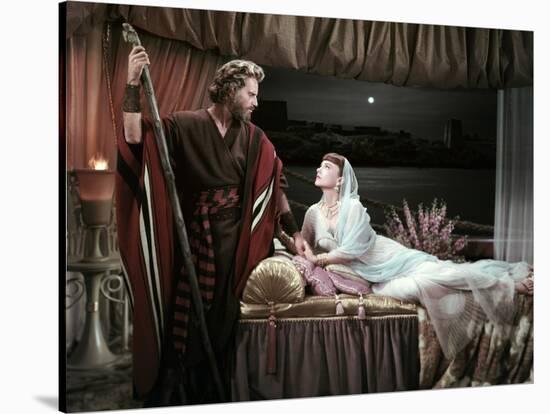 Les Dix Commandements THE TEN COMMANDMENTS by CecilBDeMille with Charlton Heston and Anne Baxter, 1-null-Stretched Canvas